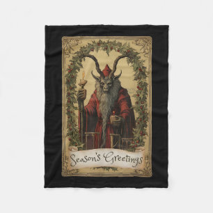 Cobertor De Velo Krampus Tarot Card Design de Natal Mau Pa