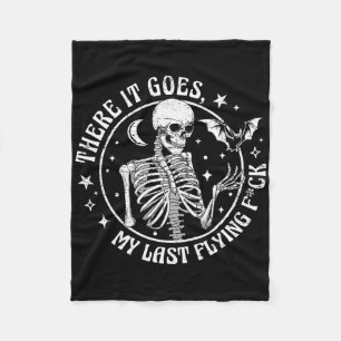 Cobertor De Velo Lá Vai O Meu Último Esqueleto De Halloween