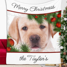 Lab Amarelo Feliz Cachorro Feliz de Natal Cachorro