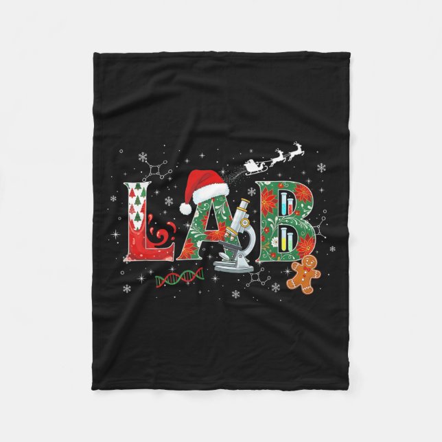 Cobertor De Velo Lab Christmas Laboratory Technician Science Xmas S (Frente)