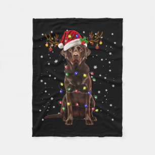 Cobertor De Velo Laboratório de Chocolate Labrador Árvore de Natal