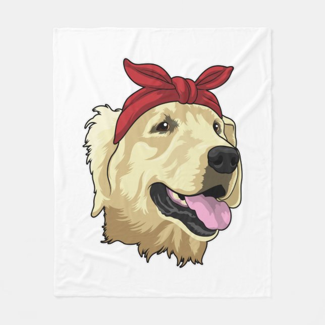 Cobertor De Velo Labrador com Bandana (Frente)