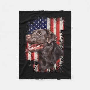 Cobertor De Velo Labrador Labs Bandeira Patriótica Americana 4 De J