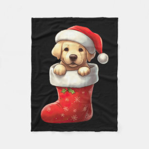 Cobertor De Velo Labrador No Natal Santa Hat Xmas Amor