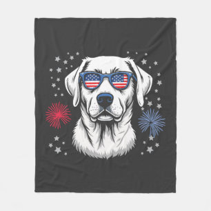 Cobertor De Velo Labrador Patriótico com Óculos de Sol EUA
