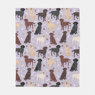 Cobertor De Velo Labrador Retriever Peças e Ossos Fleece Blanket