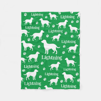 Cobertor De Velo Labrador Retriever Personalizado Preto-Aberto