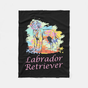 Cobertor De Velo Labrador Retriever Watercolor