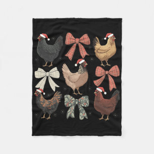 Cobertor De Velo Laço Coquete Frango Engraçado Natal Fazenda Animal