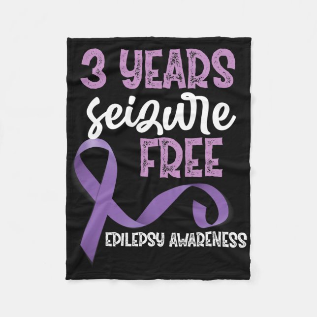 Cobertor De Velo Laço de Conscientização da Epilepsia 3 Anos sem Cr (Frente)