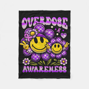 Cobertor De Velo Laço Roxo de Consciência sobre Overdose Sorriso Vi