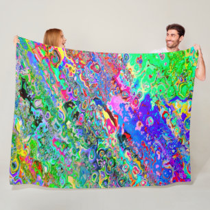 Cobertor De Velo Laço-tintura ácida psicadélico Trippy da cera d