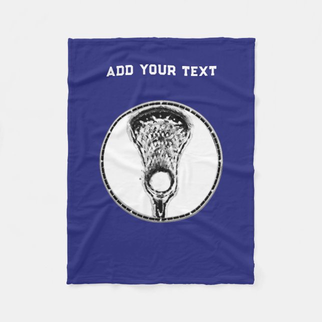 Cobertor De Velo Lacrosse Sports Blue Fleece Blanket (Frente)