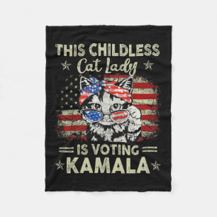 Cobertor De Velo Lady Gato Sem Fios Vota Kamala Harris 2024 2