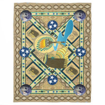 "Lady Liberty of the Nile" Art Fleece Blanket