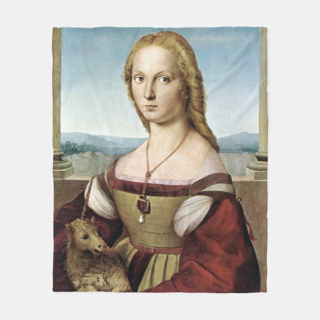 Cobertor De Velo Lady with Unicorn - Rafael - c1506 (Frente)