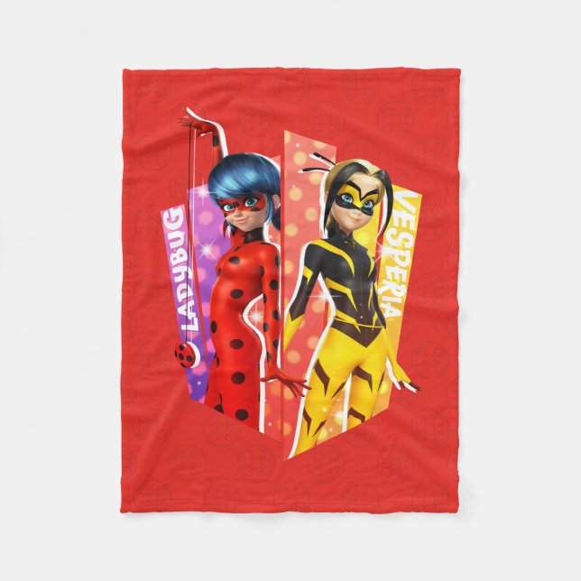 Cobertor De Velo Ladybug e Vesperia Graphic (Frente)