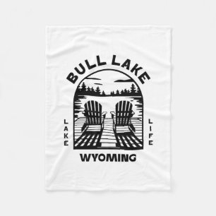 Cobertor De Velo Lago Bull Wyoming Ao Ar Livre Vintage 1