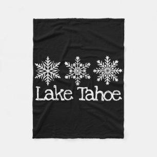 Cobertor De Velo Lago Tahoe Mountain Ski Skier Skiing Rustic Snowfl