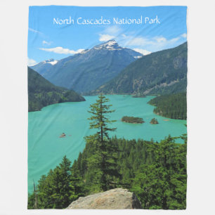 Cobertor De Velo Lago Turquesa da Montanha Snowy em Washington