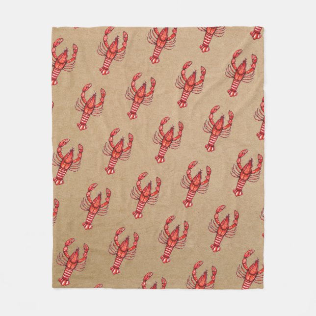 Cobertor De Velo Lagostins do sul de Louisiana Cajun (Frente)