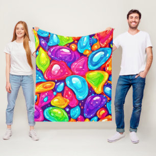 Cobertor De Velo Lágrimas Gigantes: Estilo de Arte Vibrante