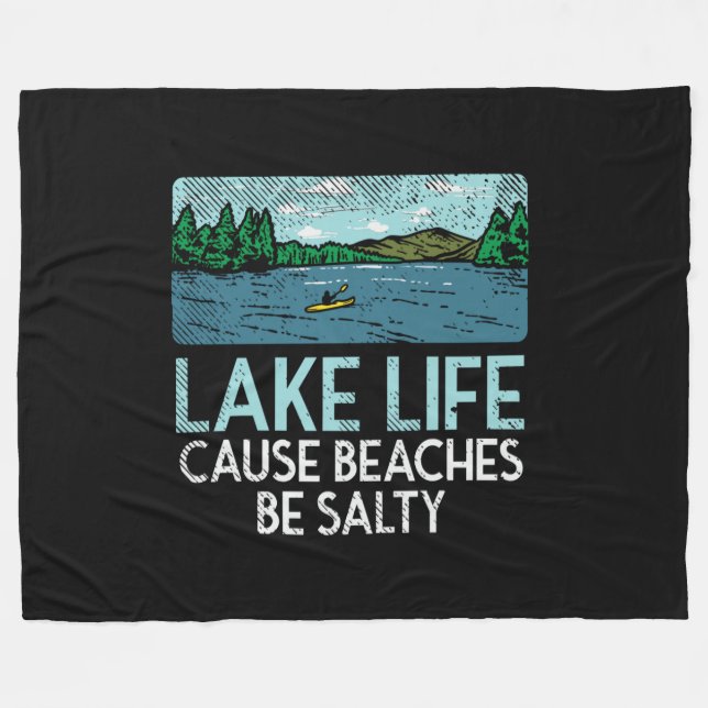 Cobertor De Velo Lake Life Salty Beaches (Frente (Horizontal))