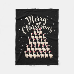 Cobertor De Velo Lama Xmas Tree Lhamas Tanque de Natal Topo1