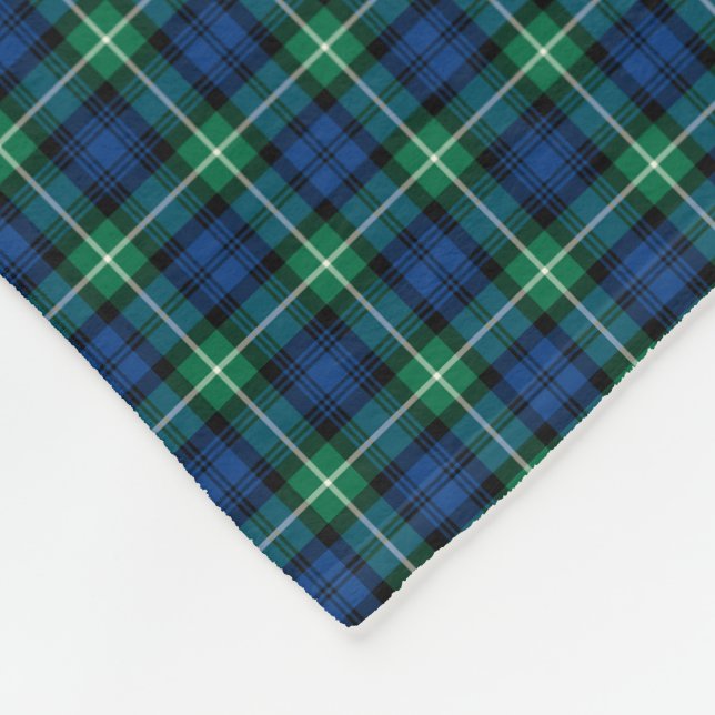 Cobertor De Velo Lamont Clan Bright Blue e Green Tartan (Quina)