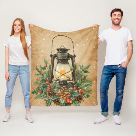 Cobertor De Velo Lâmpada quente natal azevinho pinheiro rústico aco