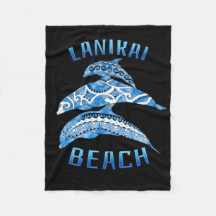 Cobertor De Velo Lanikai Hawaii Vacinação - Golfinhos Tribais