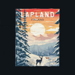 Cobertor De Velo Lapland Finlândia Viagem Art Vintage<br><div class="desc">Lapland retro vetor viagem design. A Lapónia é a região mais setentrional da Finlândia conhecida pela sua vasta natureza selvagem subártica,  pelas suas zonas de esqui e pelos seus fenômenos naturais.</div>