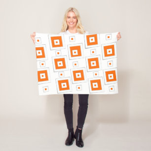 Cobertor De Velo Laranja Branco