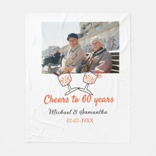 Cobertor De Velo Laranja comemora 60 anos de casamento aniversário