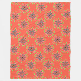 Cobertor De Velo Laranja Designer Fleece Blanket