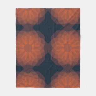 Cobertor De Velo Laranja, moderna abstração geométrica das flores
