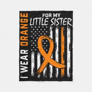 Cobertor De Velo Laranja Para A Minha Irmã Cancer De Leucemia Aware