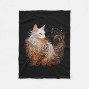 Cobertor De Velo Laranja Persa Gato Cabelo Longo Gatinho Penteado M