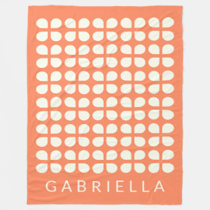 Cobertor De Velo Laranja Personalizada Retrosoverna Moderna do Sécu