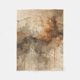 Cobertor De Velo Laranja Queimada Âmbar Marrom Cinza Preto Abstrato