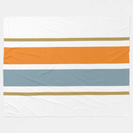 Cobertor De Velo Laranja Quente Rastilho Azul, Cinzas Marrons Branc