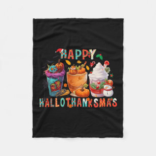 Cobertor De Velo Latas Felizes Hallothanksmas Pumpkin Xmas Pre