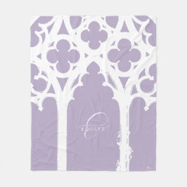 Cobertor De Velo Lavanda de Caligrafia Gótica Minimalista