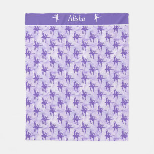 Cobertor De Velo Lavanda de duas bailarinas personalizada