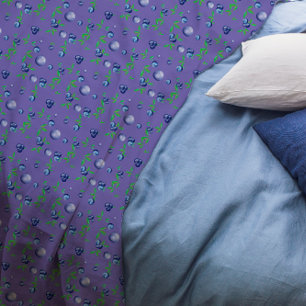 Cobertor De Velo Lavanda de menina fofa com padrão de aquarela