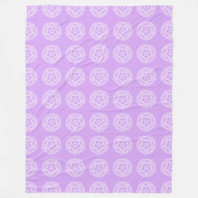 Cobertor De Velo Lavanda Mandala (Frente)