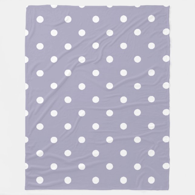 Cobertor De Velo Lavanda Roxo com Bolinhas (Frente)