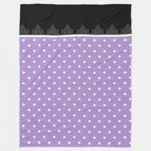 Cobertor De Velo Lavandas e listras pretas Tiffany's Fleece Blanket