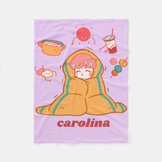 Cobertor De Velo Lavender Cozy Blanket – personalised Custom Name