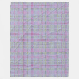 Cobertor De Velo Lavender Plaid Cabin Harmony 